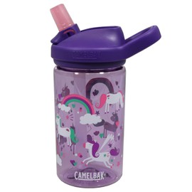 CAMELBAK Eddy+ Plus Kids Water Bottle, 400 ml, Unicorn Rainbow - Purple, 2282, One Size