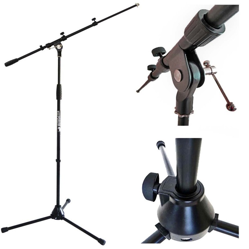 keepdrum Boom Microphone Stand + Ball Joint Tripod Adapter Thread