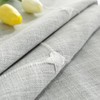 Hpxrom Lattice Rustic Farmhouse Round Tablecloth Cotton Linen Grey Dust-Proof