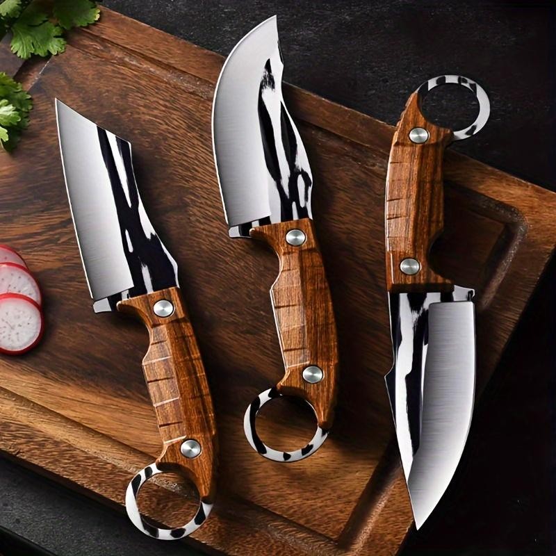 3-Piece Multipurpose Knife Set - Outdoor Bone Removal Knife, Stainless