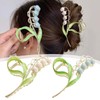 1Pc Pink Gold Lily of The Valley Flower Hair Clips,