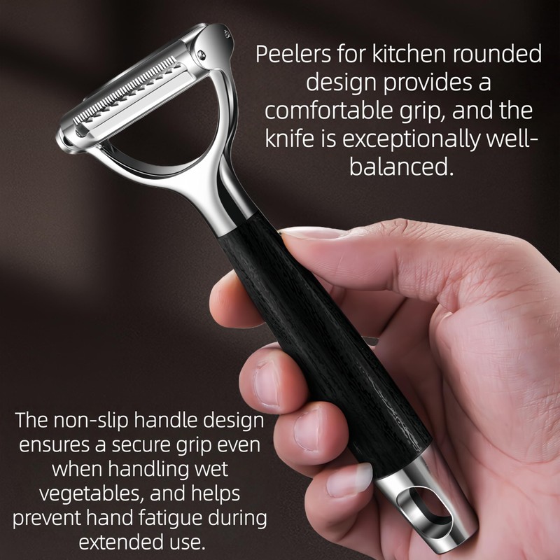 Huakai 2-in-1 Julienne Peeler Vegetable Peeler for Kitchen