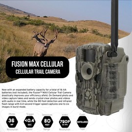 Stealth Cam 36MP Fusion Max Cellular Trail Camera with 80 Feet Detection Range with 32GB Memory Cards and Card Reader (3 Items)