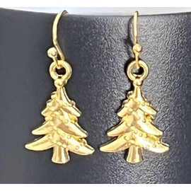 Etched Gold christmas Dangle Earrings Holidays Christmas Festive Jewelry Earrings for Women #3298FE171
