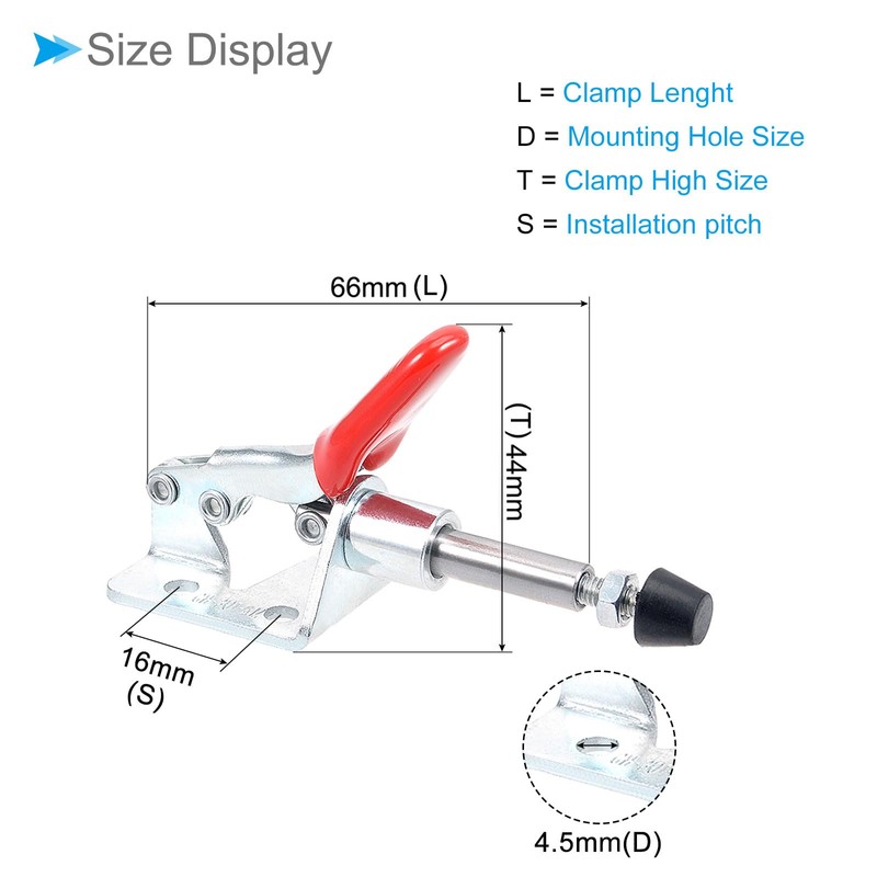 CoCud Toggle Clamp, GH-301-AM 110Lbs Holding Capacity, Push Pull Action