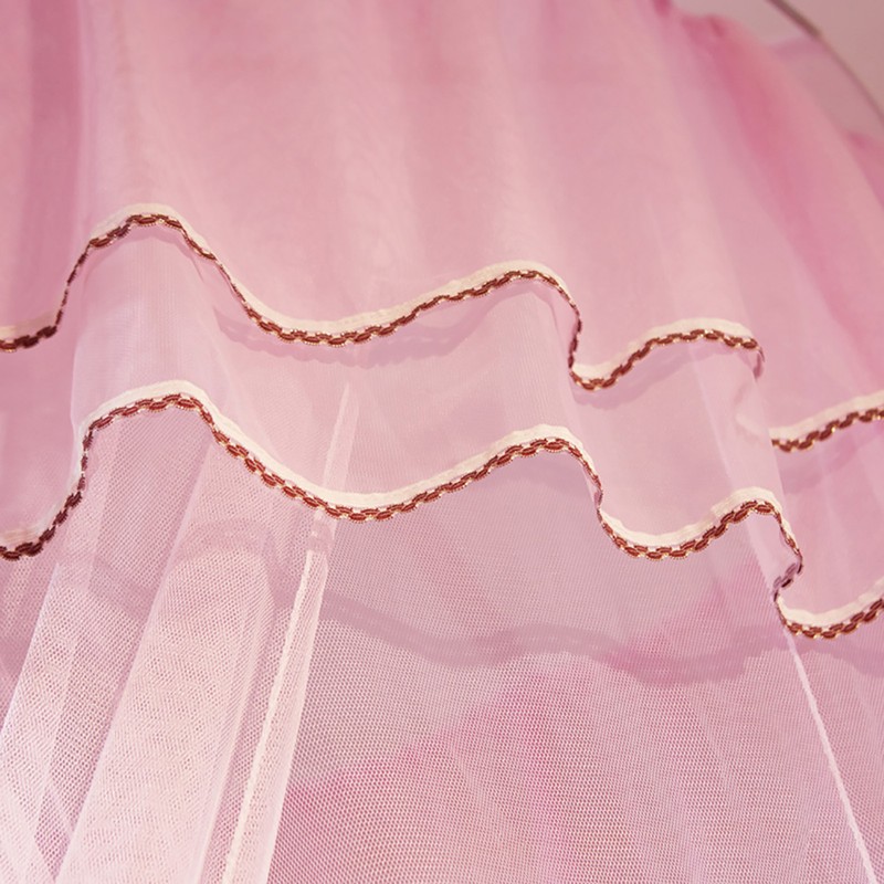 Breathable Round Canopy Lace Princess Style Mosquito Net Bed Curtain