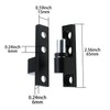 MEETOOT 2PCS 65x29x15MM Door Hinge Barrel Detachable Hinge Black Alloy