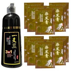 Shampoo Tinte Instantaneo Para Cabello Cubre Canas Natural Jengibre 500Ml - Champú Instant Hair Color Para Teñir El Cabello 3 En 1 Coloración Al Insta