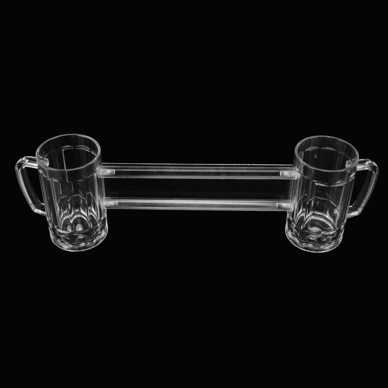 430ml Beer Mug Double Conjoined Beer Glass Drop Resistant Acrylic