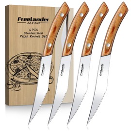 Handmade Forged Steak Knives Set of 6, Serrated Cutter for Meat Cutting, Stainless Steel Steak Knife Set Blades with Wooden Handles, Elegant & Aesthetic Design – Christmas Gifts for Men Women