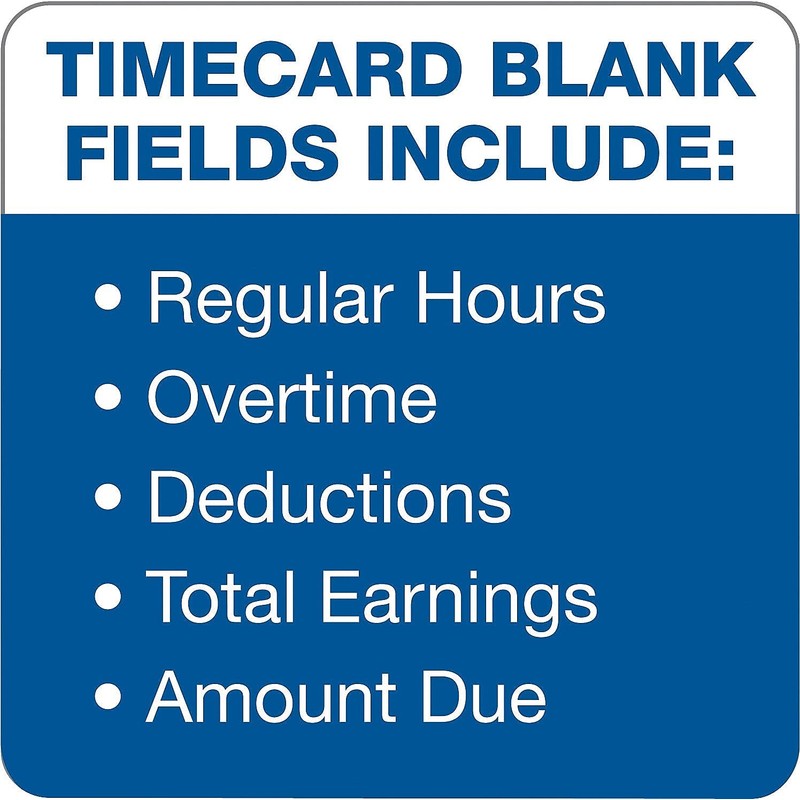 TOPS 1261 Acroprint/Amano/Cincinnati/Lathem Time Card, Weekly, 3 3/8 x 8