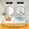 FadimiKoo 3-Light Wood Bathroom Light Fixtures Over Mirror, Rustic Black