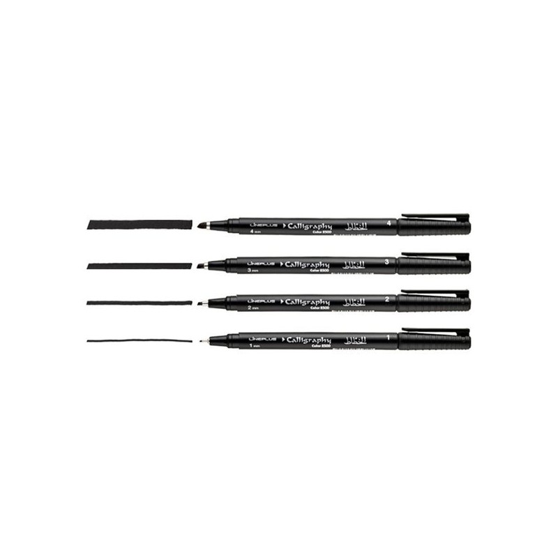 Line Plus 4000 Calligraphy Pen Set (4 Types) Handwriting Practice
