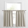 PONY DANCE Cream Short Window Curtains for Kitchen 30 inch