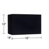 Black Medium Rectangular Hardback Lamp Shade 16" Wide x 8"