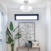 FOLKSMATE 3-Light Semi Flush Mount Ceiling Light Fixture, Drum Light