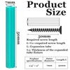 200 Pcs Expanding Plastic Screw Anchors 1/4 Hole Green Plastic