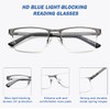 EYECEDAR 5-Pack Reading Glasses for Men Blue Light Blocking Metal