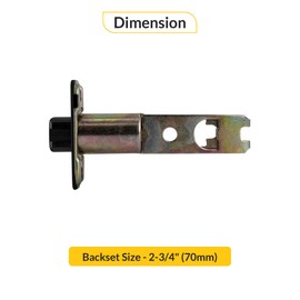 Brixwell Adjustable Deadbolt Latch Entry, 2-3/4" Backset, Oil Rubbed Bronze Finish, Black Mounting Plate, Replacement Latch for Interior or Exterior Door Locksets, Metal Material, Pack of 2