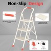 Foldable Step Ladder Folding Stool - 600Lbs Heavy Duty with