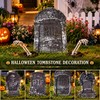 4PCS Halloween Tombstone Decorations – Foam Skeleton Graveyard Props for