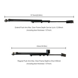 Olideauto Automatic Door Opener Olide-120B Extend Inswing Push Open Arm Length 22.64inch,Maximum Door Frame Depth of Handicap Door Opener Can be up to 12.99inch Including Door Thickness 1.57inch