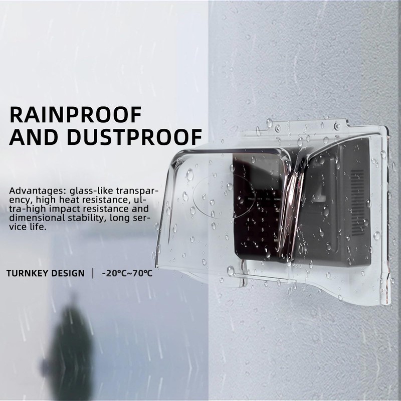 Clear Plastic Time Clock Cover Weatherproof, Time Attandence Machine Rain