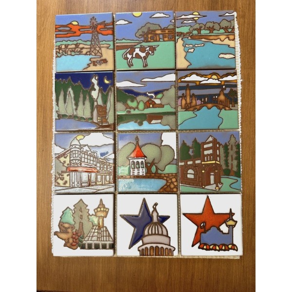 Southwestern Art Tile Studios Hand Glazed 4x4 Tiles - Vibrant