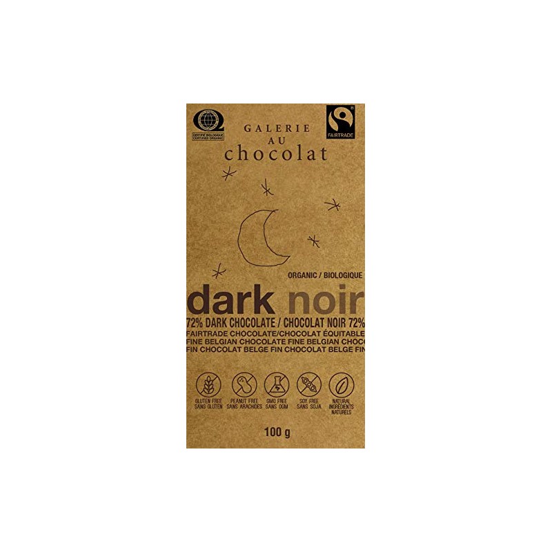 Jelina's 72% Dark Chocolate Bar, 3.35 Ounce (Pack of 8)