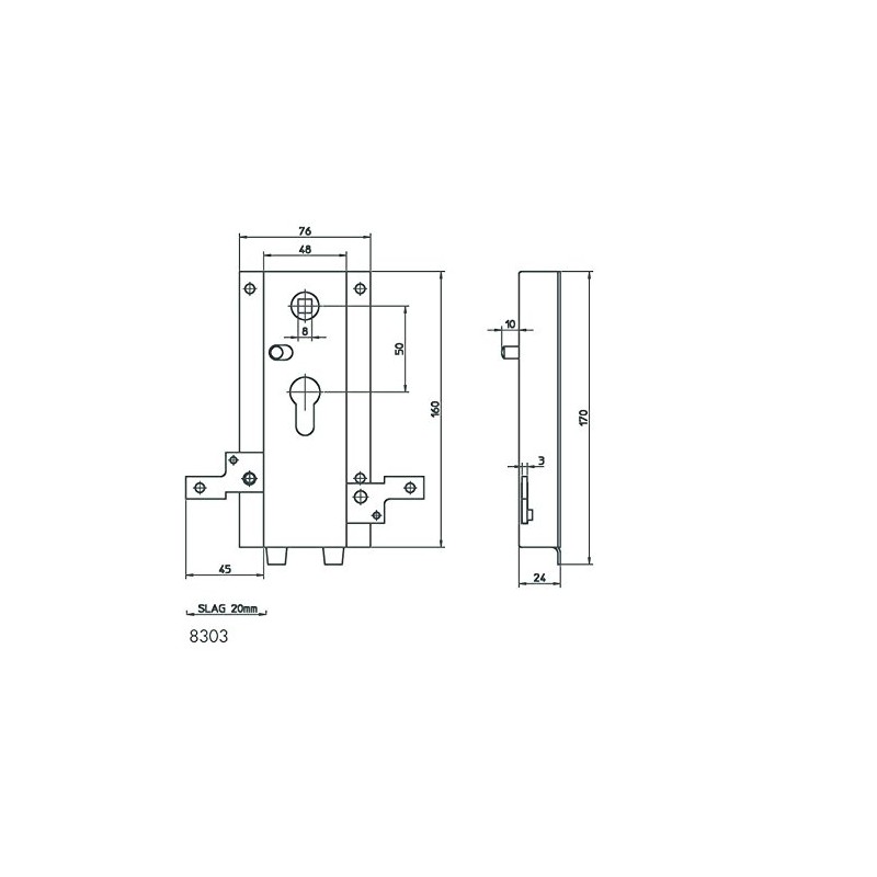 Bever 8303 Garage Door Lock