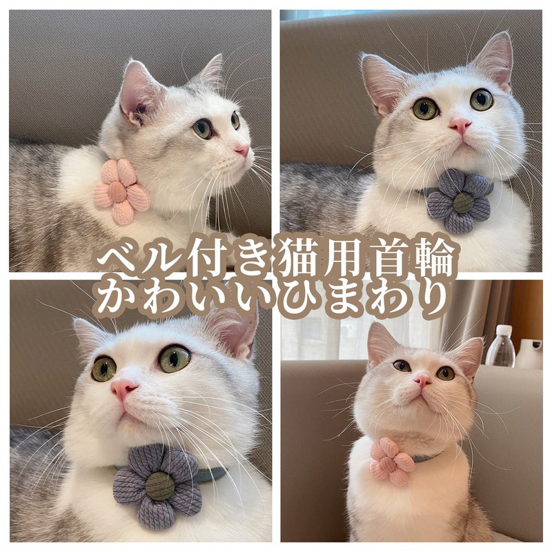 Liroyal Cat Collars (2 Pack) Pet Puppy Collars with Bell