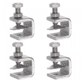 uxcell Stainless Steel C-Clamp with 0.79 Inch Wide Jaw Opening for Woodworking Welding Building Household Mount 4 Pcs