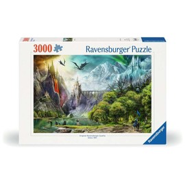 Ravensburger - Reign of Dragons - 3000 Piece Jigsaw Puzzle - Thrilling Middle Earth Adventure - with Dragons, a Castle and Ice Mountains - Premium Quality - Ideal Gift - Puzzles for Adults
