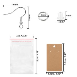 HANDI STITCH Jewellery Make Your Own Earrings Set with Eyelets, Hooks, Earring Stud Closure, Cards and Bags (900 Pieces) - Earring Blanks Jewellery Set DIY, Jewellery Repair Set