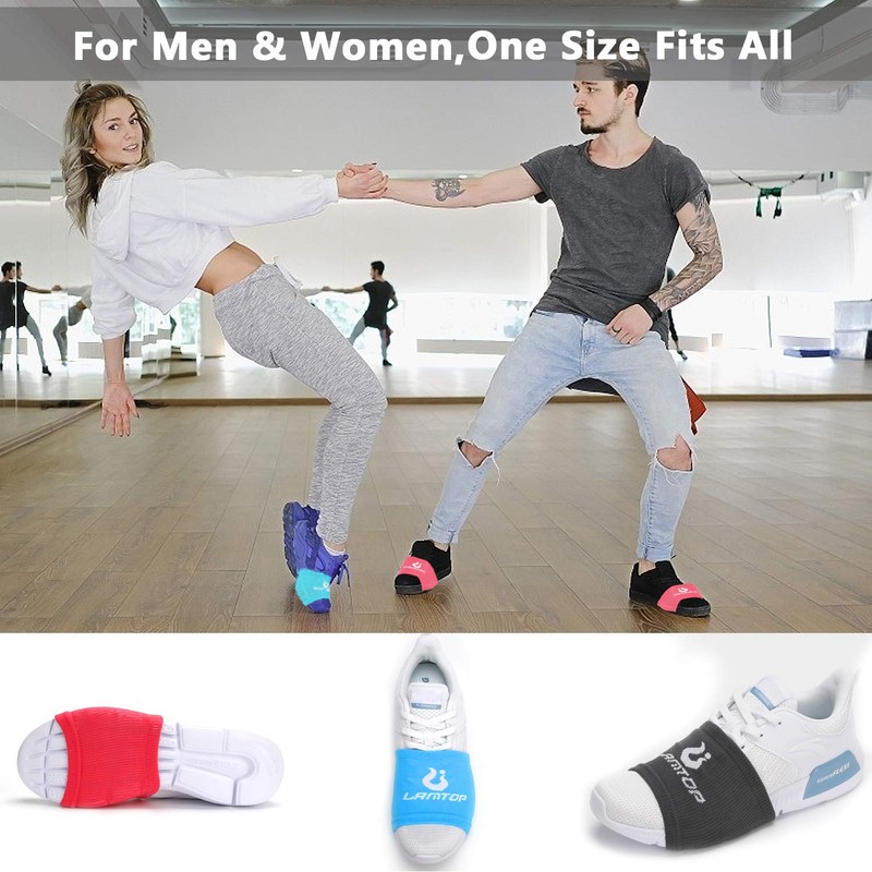 LAMANTOP 4 Pairs Socks for Dancing Shoe Socks on Smooth
