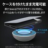 Elecom W-QA10SV Wireless Charger, Qi Compatible, Maximum Output 15W (EPP