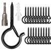 24 PCS Q-Hanger Hooks, Screw Hooks for Outdoor String Lights,