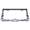 Chrome Metal Flame Car Truck License Plate Tag Frame Holder/Peterbilt Kenworth