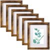 SESEAT 8x10 Picture Frame Brown Set of 6, Display Pictures