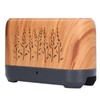 Humidifier 200ml Aroma Diffuser Wood Grain Flame Pattern Light Low