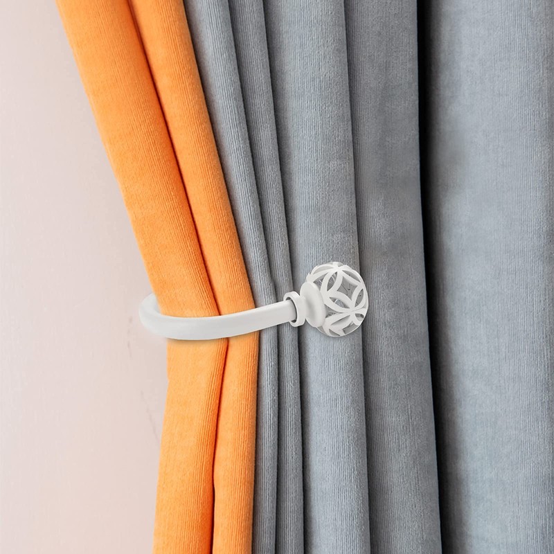 BSTKEY Set of 2 Coin Lantern Curtain Hooks Drapery Holdbacks,