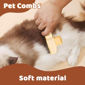 JYNVO 2 Stück Katzenkamm, Fellpflege Kamm für Katzen, Fellbürste & Haustierpflege, Umweltfreundlich, Für Lang- Und KurzhaarpflegeMassagen, 20 cm (Grün, Gelb)