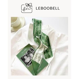 LEBOOBELL Womens Ribbons For Hair Handbag Scarf Headwraps Cute Headwear Head Scarf Bandana(Green Vine)
