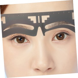 Minkissy 4sets Stainless Steel Eyebrow Ruler Stencil Kit Eyebrow Shaping Tool for Makeup Symmetry Guide for Women 2pcs*4