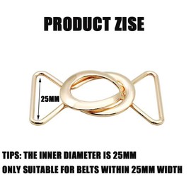 2PCS 25mm Waist Belt Alloy Buckle Overall Buckles Dress Belt DIY Clasp Coat Windbreaker Belt Fastener Buckles Knitwear Coat Sewing Accessories(silver+gold)
