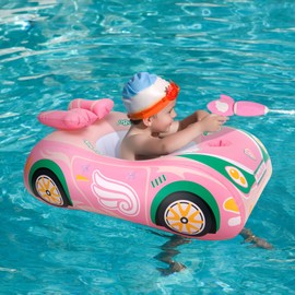 YOUWANLI Toddler Pool Float Kids Inflatable Swim Seat Boat Pool Toys for Toddlers and Children (Pink)
