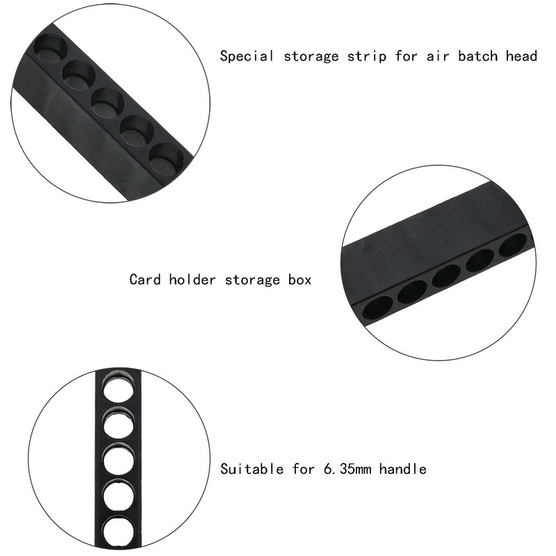 Mutai Screwdriver Bit Holder 10PCS 12 Holes 1/4Inch Black Hex