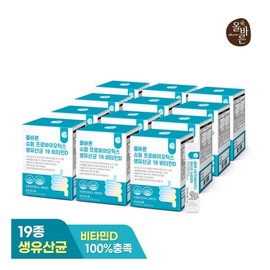 Correct Super Probiotics Live Lactobacillus 19 Vitamin D 12 Boxes Total 360 Packets 12 Month Supply / 올바른 슈퍼 프로바이오틱스 생유산균 19 비타민D 12박스 총360포 12개월분