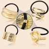 8 Pcs ligas para cabello de Metal,Elásticas Diademas Doradas Metal
