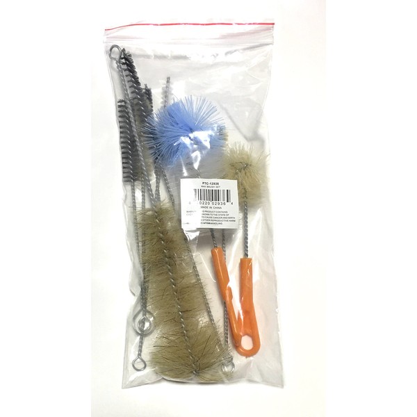 Ultimate Bottle & Tube Brush Cleaning Set 9 Sizes & Shapes - Natural & Synthetic Bristles by ProTool